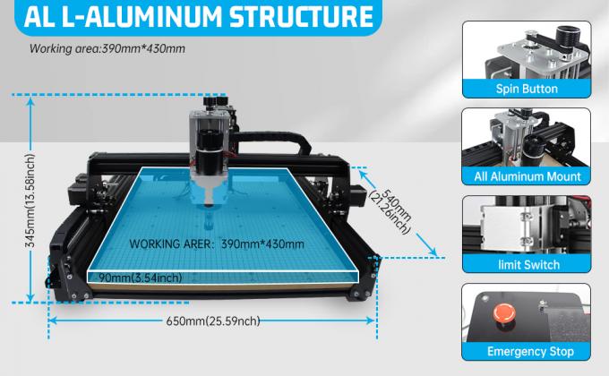 4540 Router CNC Engraving Machine 500W Spindle 11000rpm 3 Axis 0