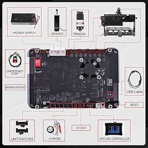 3 Axis 4540 CNC Engraving Machine With Aluminum Table , 500W Spindle 4