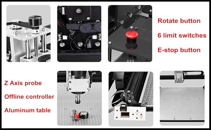3 Axis 4540 CNC Engraving Machine With Aluminum Table , 500W Spindle 2