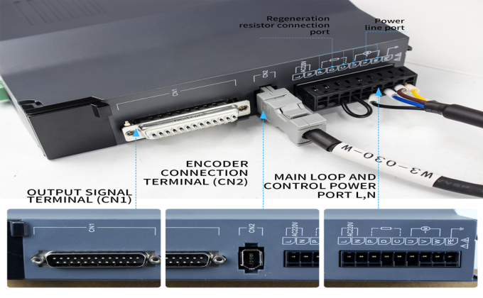 100W AC Servo Motor Kit 3000rpm 32Ncm Servo Motor Driver CNC Controller Kit 220V 3