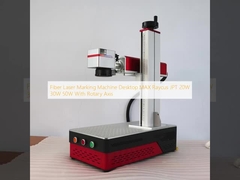Fiber Laser Marking Machine Desktop MAX Raycus JPT 20W 30W 50W With Rotary Axis